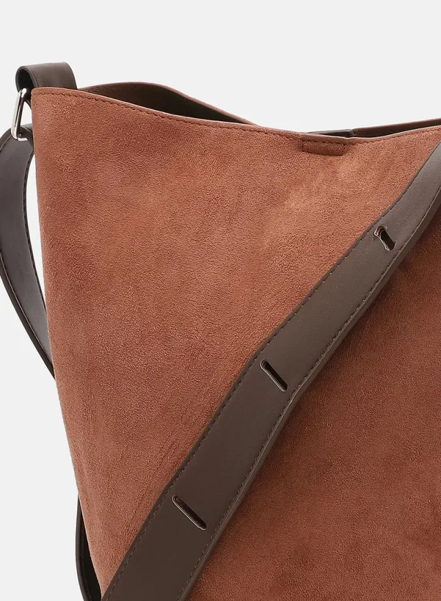 Women's Suede Zip Handbag – image 8