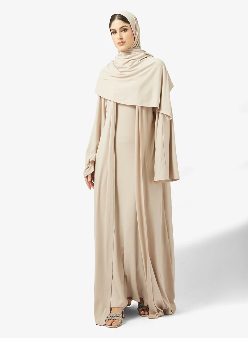 Basic Abaya Set Beige