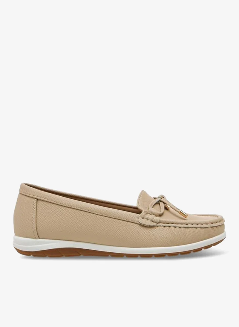 Flora Bella Women's Slip-On Moccasins Beige
