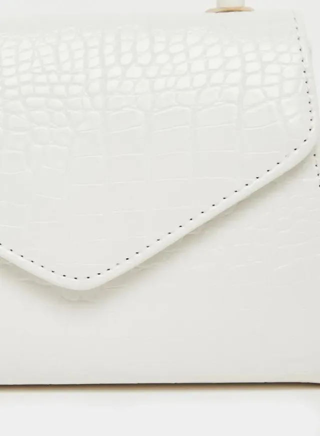 Textured Handbag with Detachable Strap – image 6