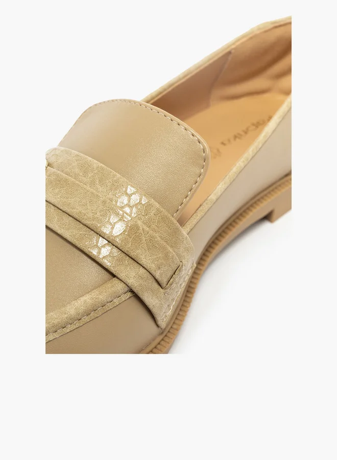 Buckle Accent Slip-On Loafers