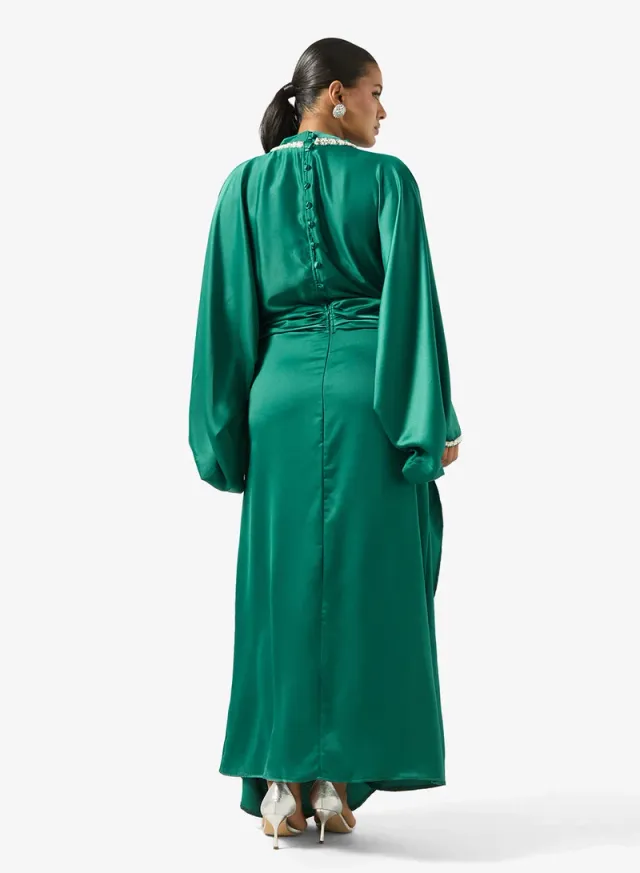 Embellished Draped Plus Size Dress – image 5