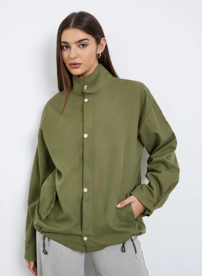 Longline Utility Jacket Olive