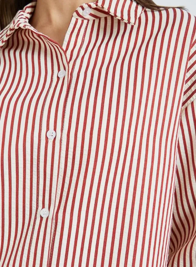 Oversized Striped Long Sleeve Shirt – image 4