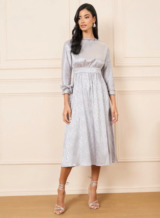 Elegant Satin Midi Dress