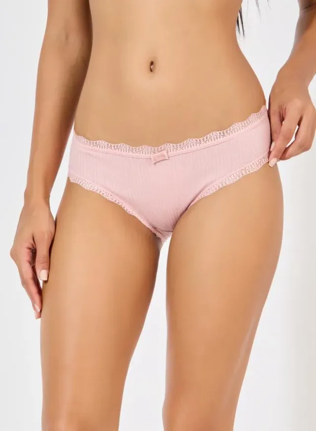 مجموعة من 4 سراويل داخلية بكيني بتفاصيل دانتيل – صورة 6