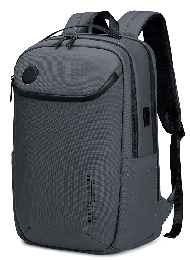 Water Resistant Laptop Backpack with USB Port - Black