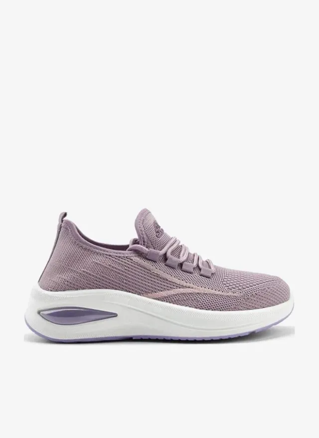 Lace-Up Pull Tab Sports Shoes Lilac