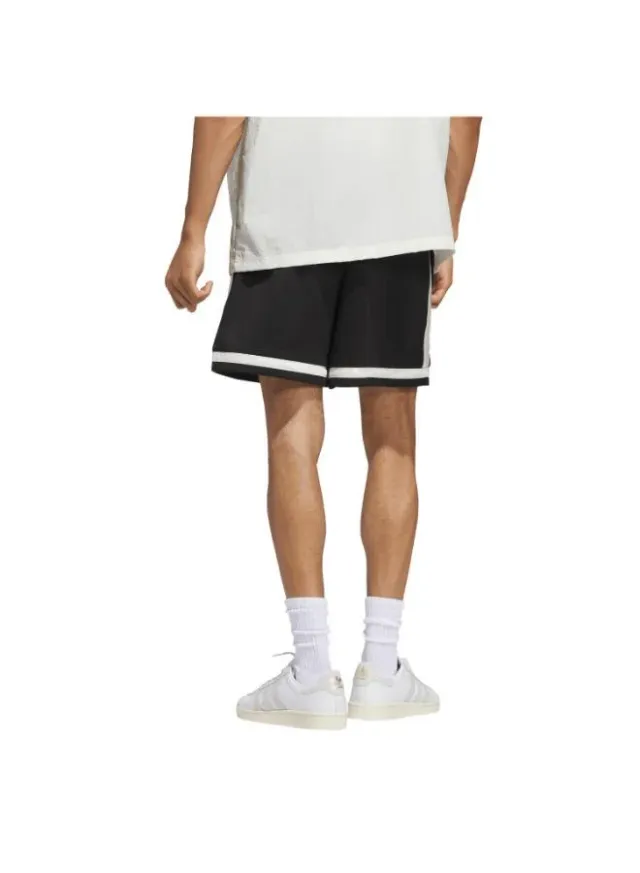 شورت كرة سلة للجنسين من Adidas Originals، أسود/عاجي – صورة 4