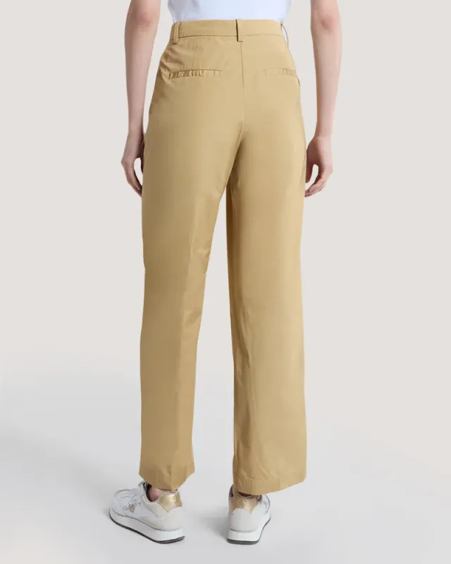 Light Brown Cotton Straight Fit Chinos for Women – image 2