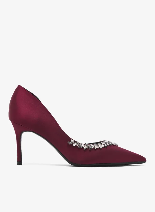 Diamante Mid Heel Pumps