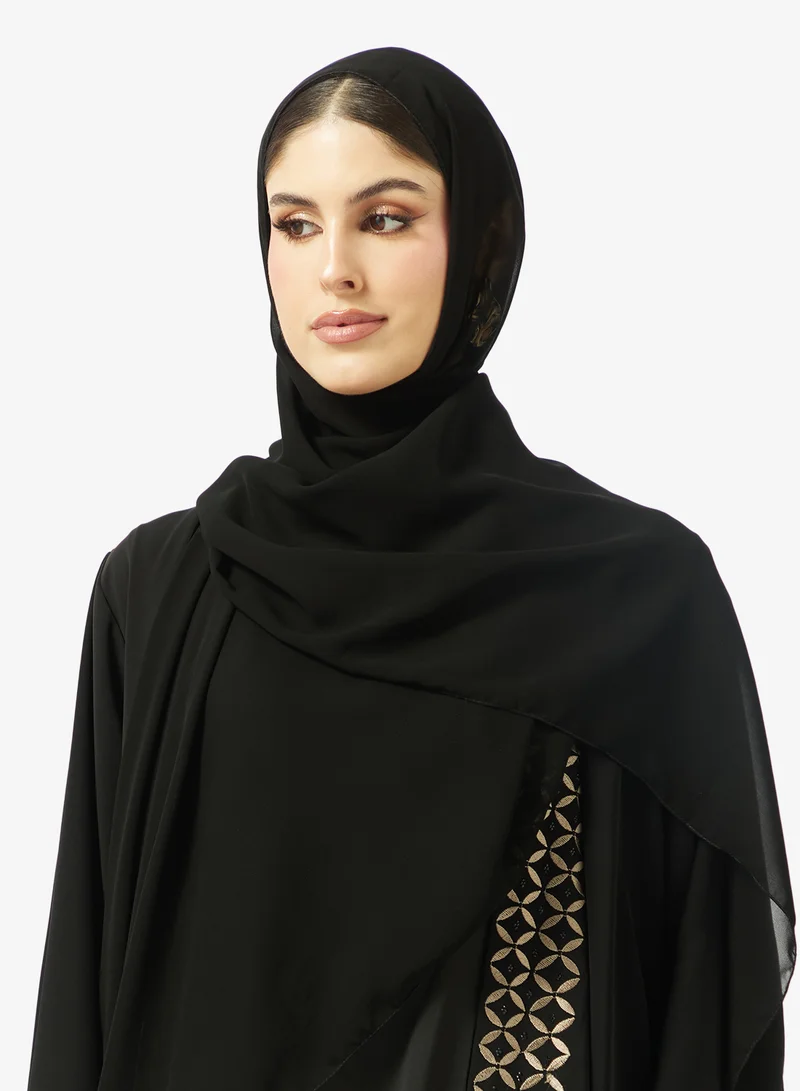 عباية دانتيل مفتوحة من الأمام