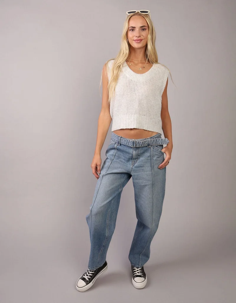 AE Whoa So Soft Scoop Neck Vest Beige