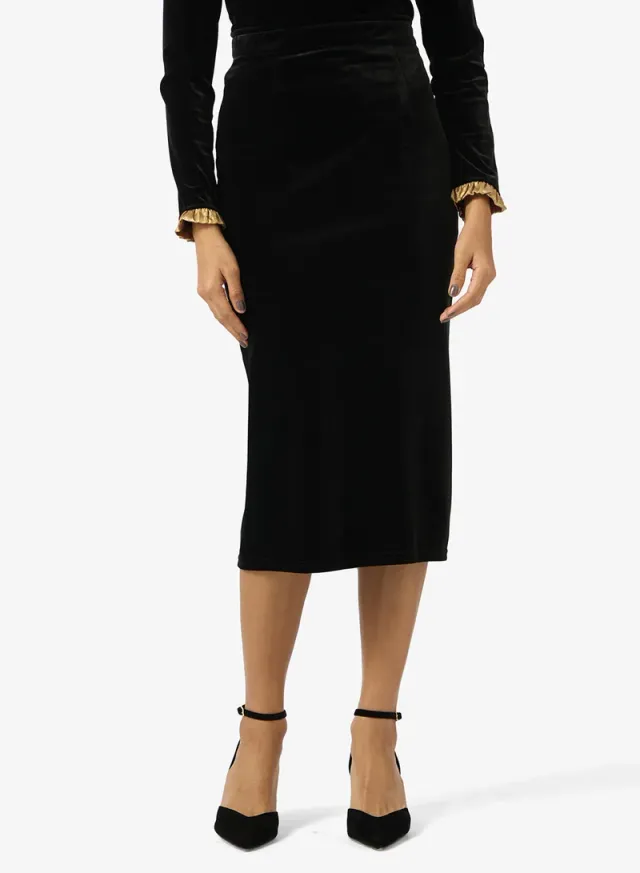 Black High Neck Blazer and Column Skirt Set for Ramadan – image 4
