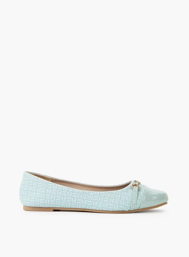 Flora Bella Women Printed Ballerinas Green