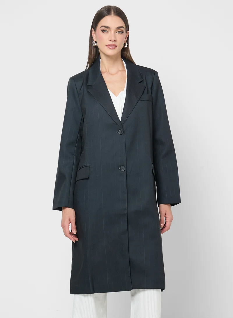 Striped Over Coat