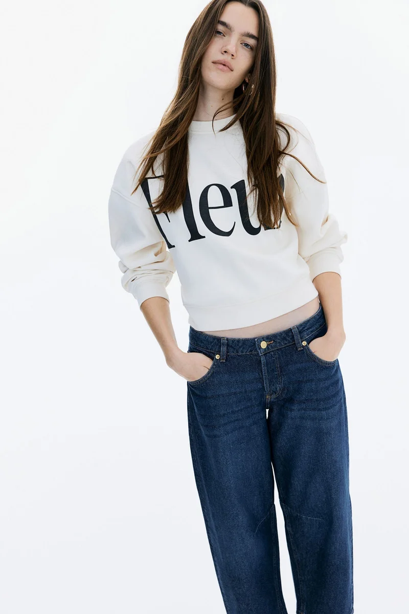 High-Rise Barrel Crop Jeans