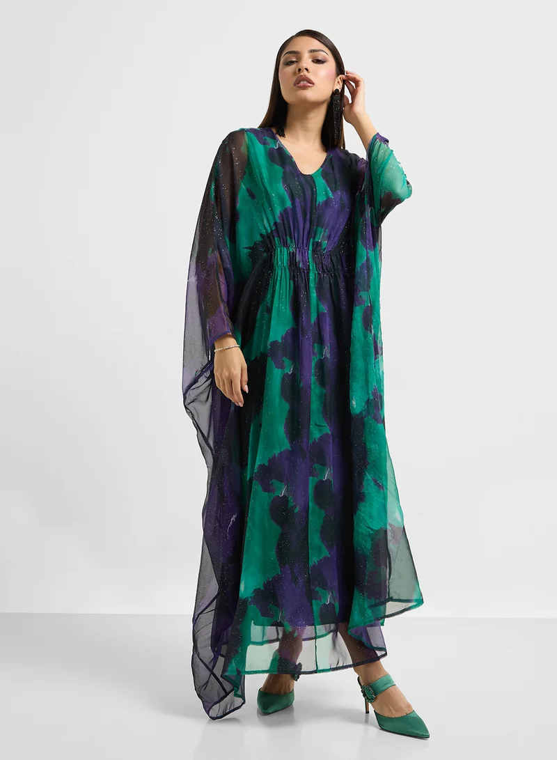 Printed Kaftan Green