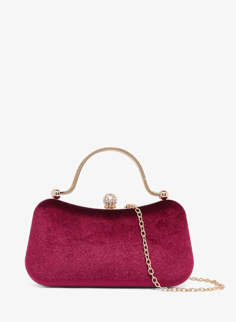 Shimmer Gold Accent Top Handle Bag