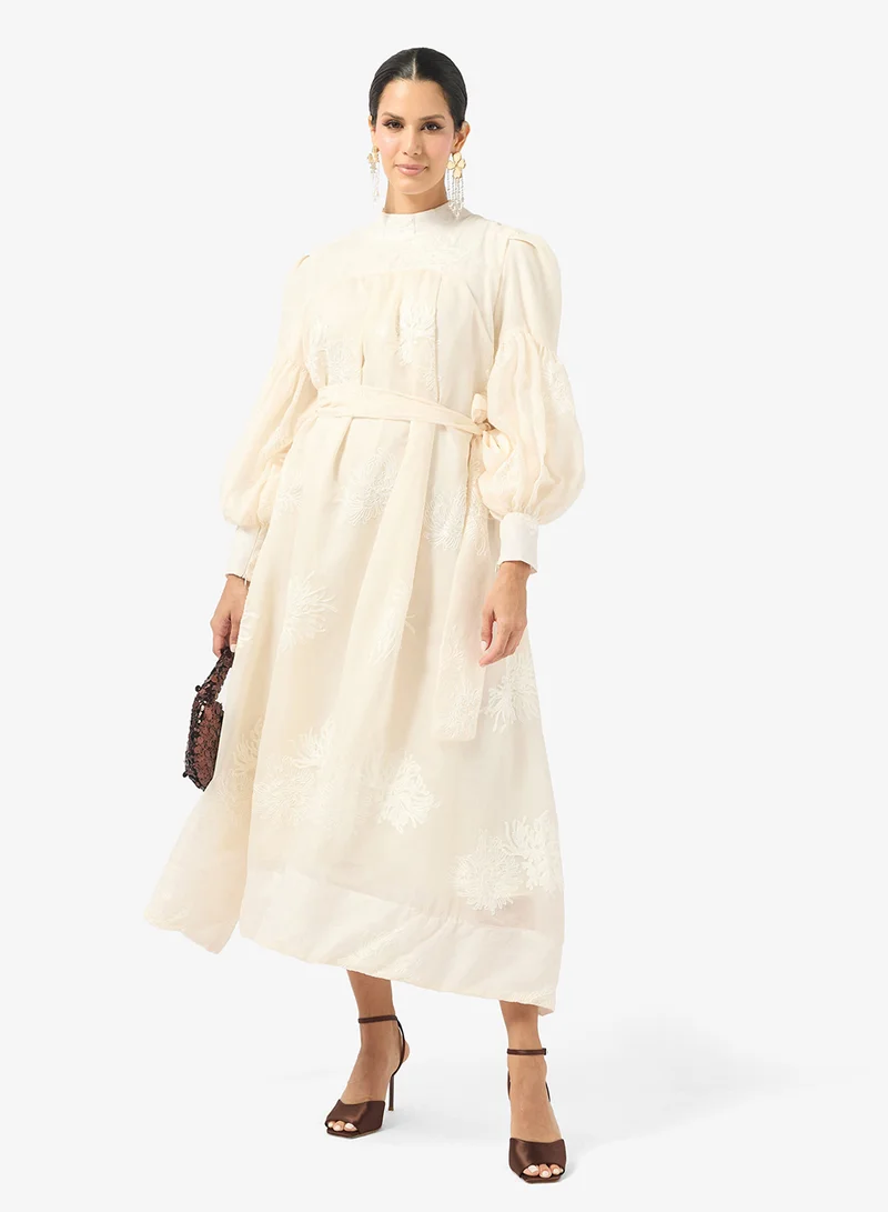 Textured Burnout Shirt Dress