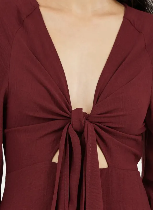 Tie-Front Midi Dress – image 3