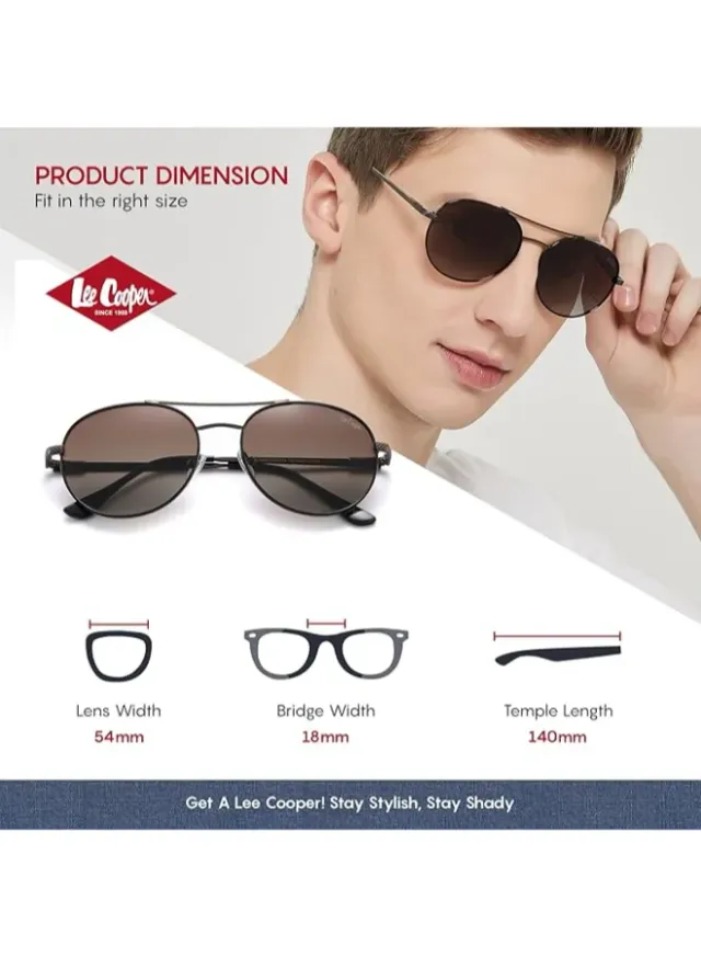 Polarized Sunglasses Brown Frame Gradient Brown Mirror Lens 54mm  - LC1035C03 – image 6