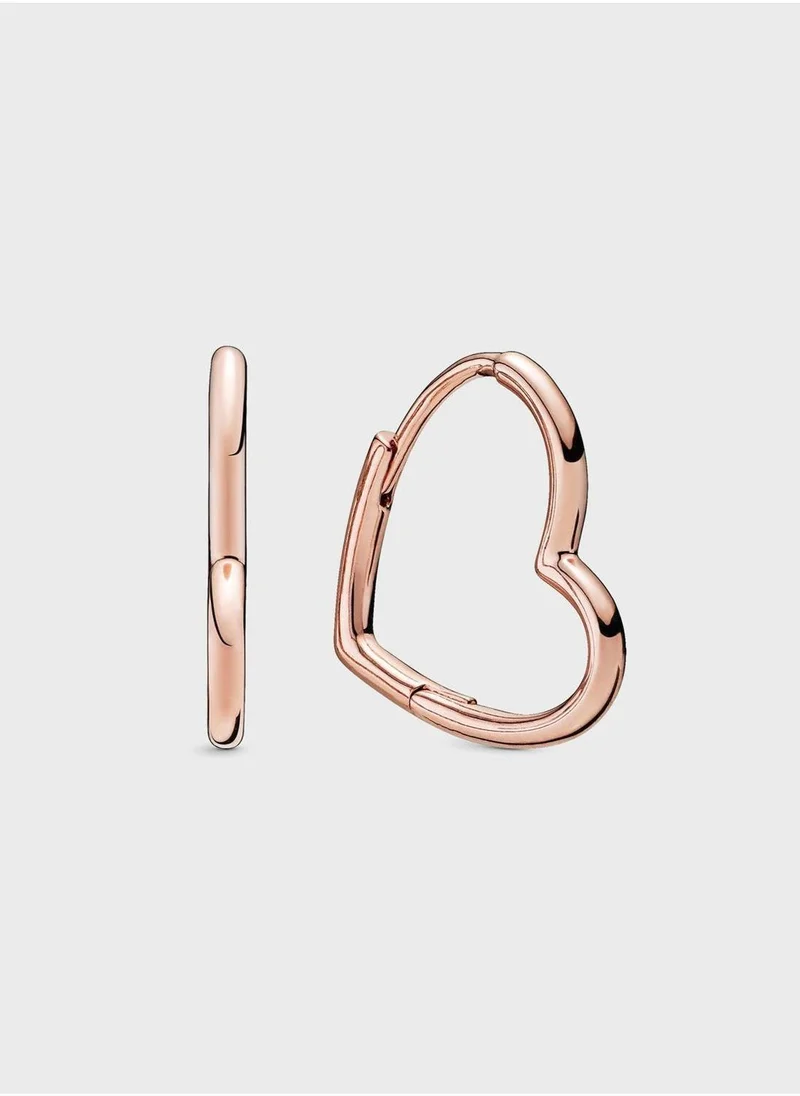 Asymmetric Heart Hoop Earrings