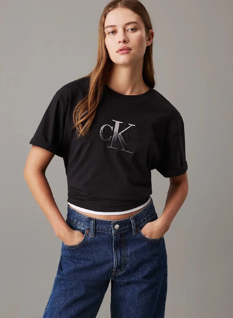 Relaxed Monogram T-shirt Black