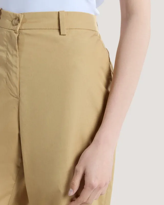 Light Brown Cotton Straight Fit Chinos for Women – image 3