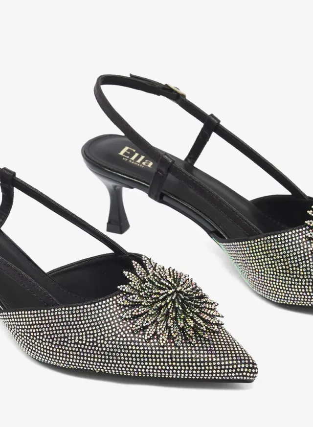 Diamante Pointed Slingback Pumps – image 4