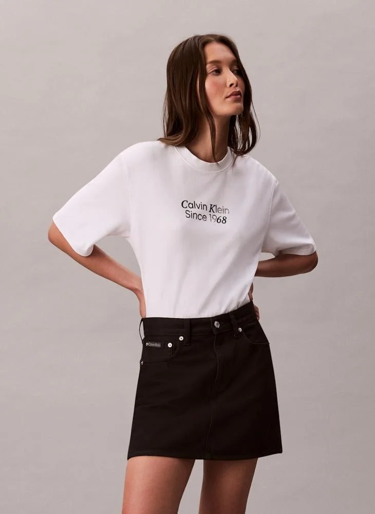 Graphic Crew Neck T-Shirt White