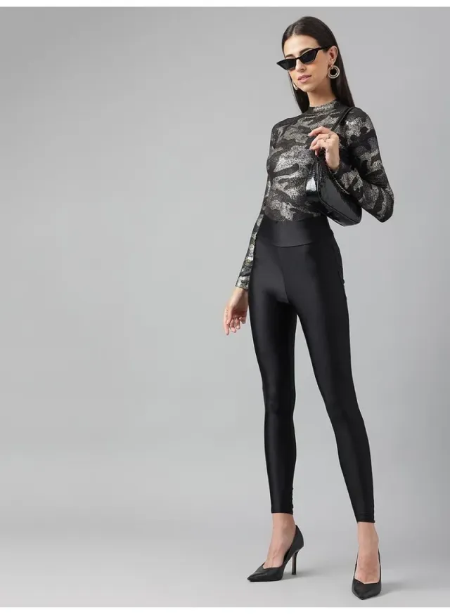 Women’s Slim Fit Everyday Bodysuit Black – image 4