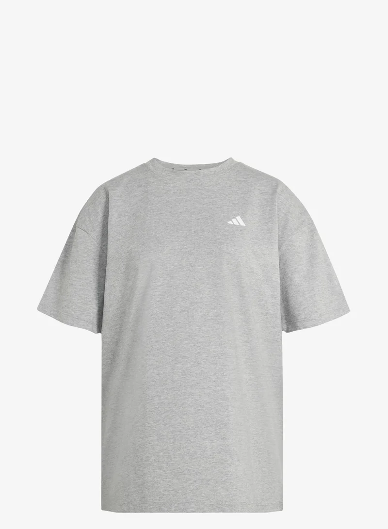 Power Essentials Oversized Workout T-Shirt Light Gray