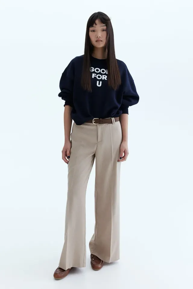 Wide-Leg Tailored Trousers