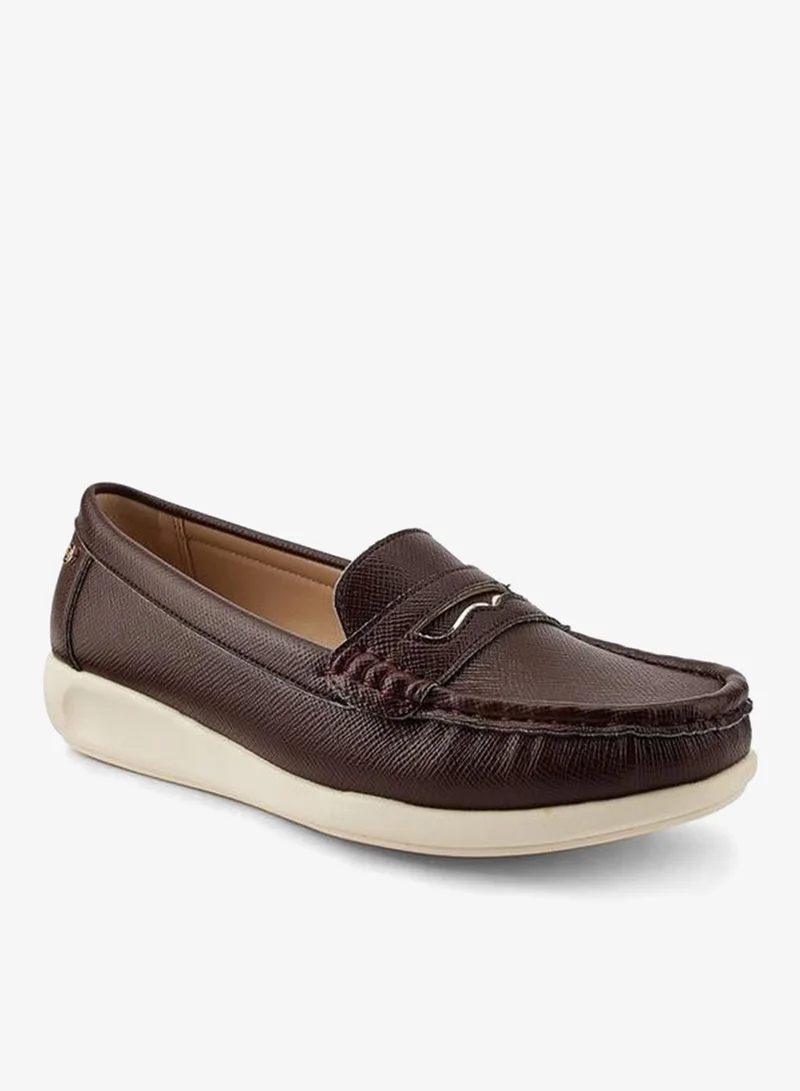 Women's Cutout Slip-On Loafers Red