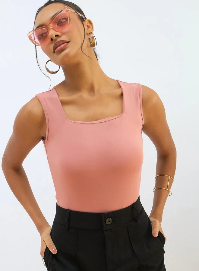SASSAFRAS Women Sleeveless Bodysuit Pink