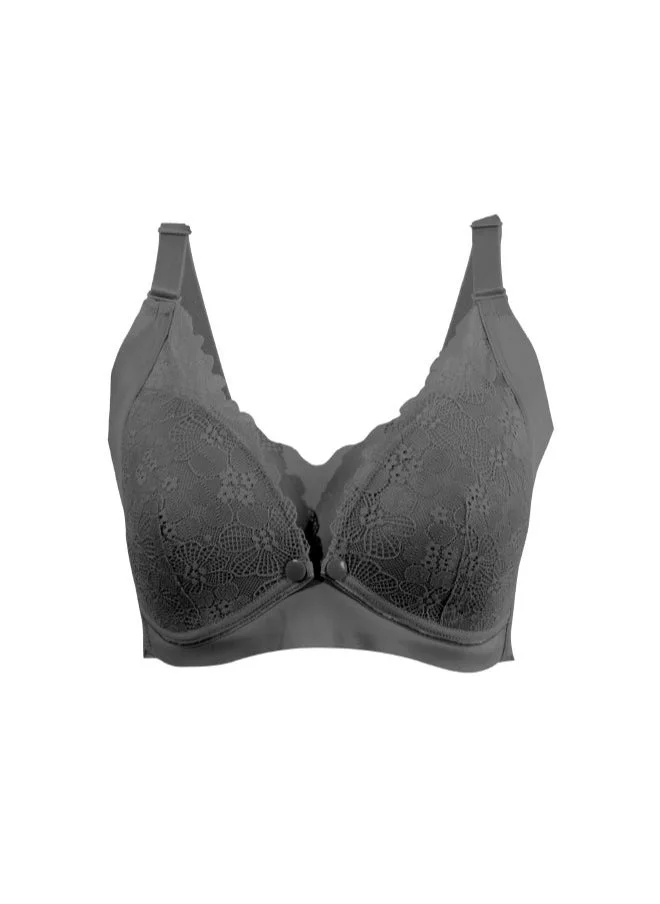 Lace Maternity & Nursing Bra Black