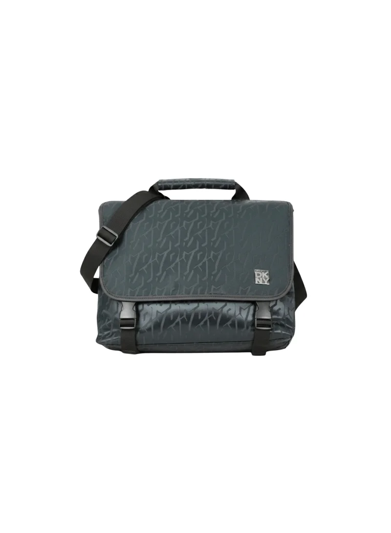 DKNY Men's Embossed Logo Crossbody Bag Grey