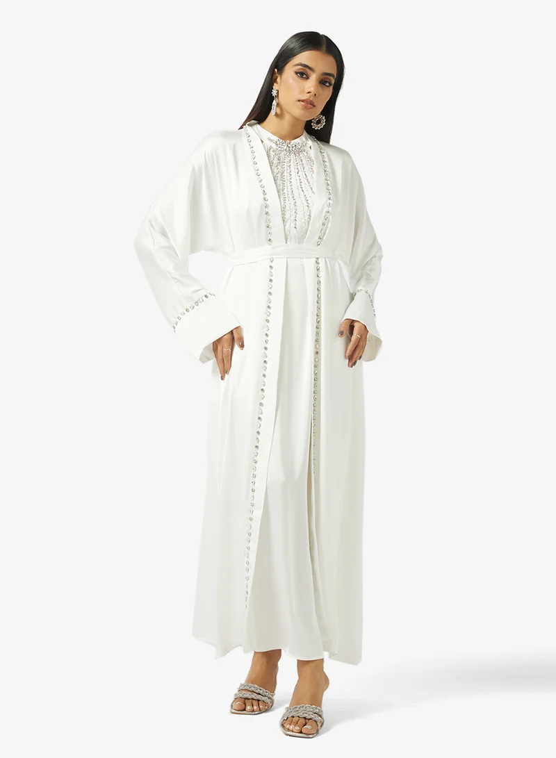 Embellished 2-Piece Abaya Set