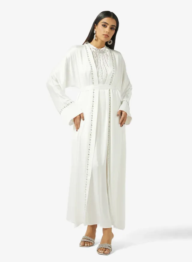 Embellished 2-Piece Abaya Set