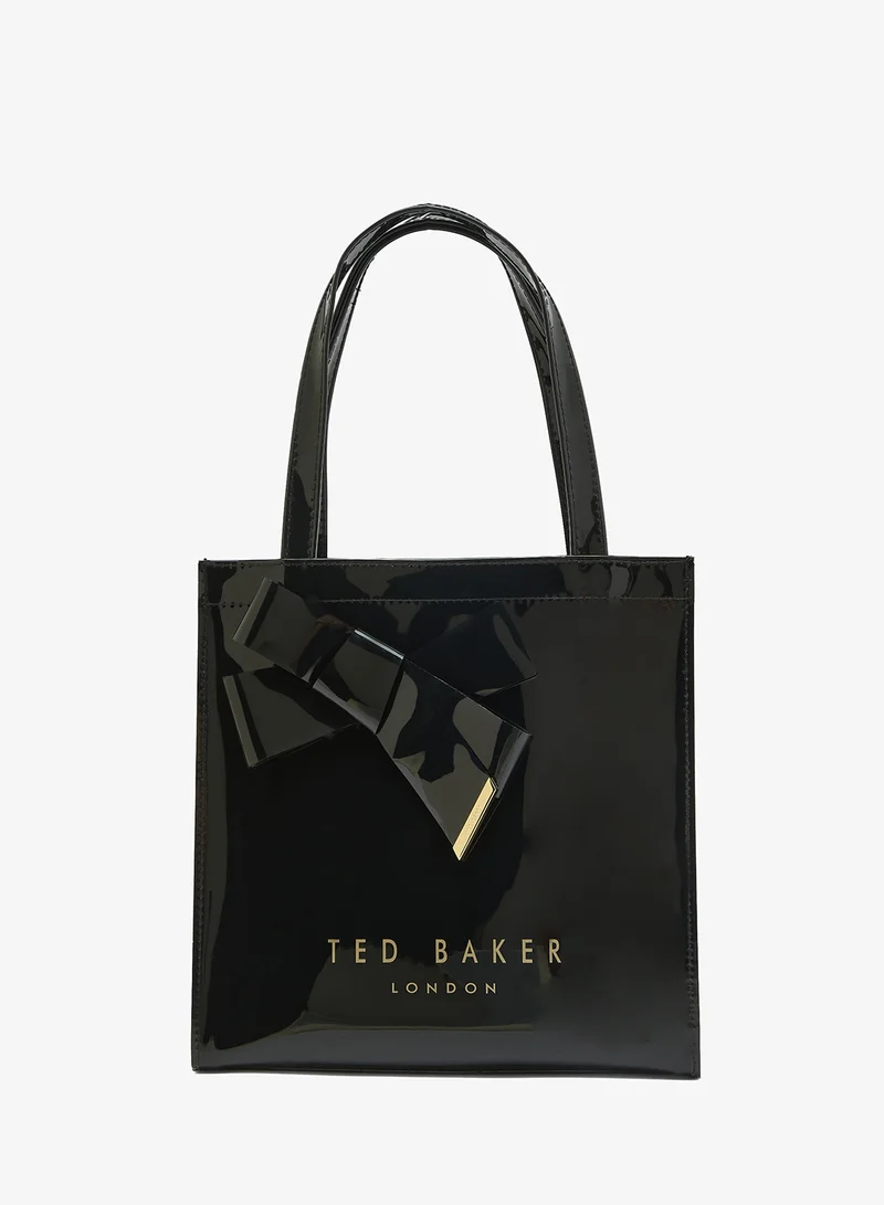 Small Bow Icon Tote Black