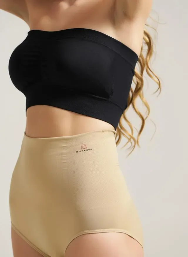 MUNNS AND MARS Seamless High Rise Shapewear Brief Black – image 2