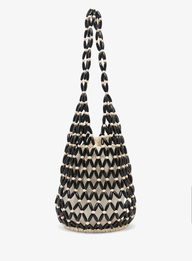 Pearl Embroidered Statement Bag