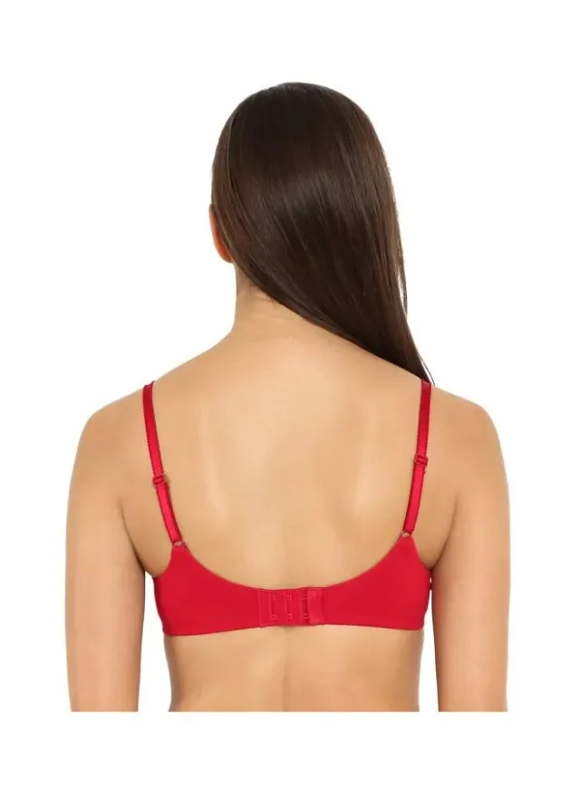 1615 Women's Cotton Full Coverage Wire-free Bra - Red – image 2