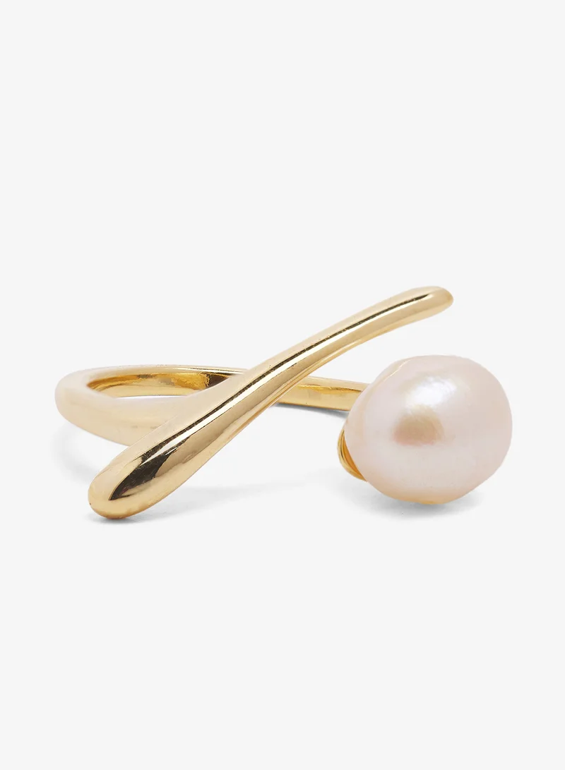 Gold Pearl Ring Gold