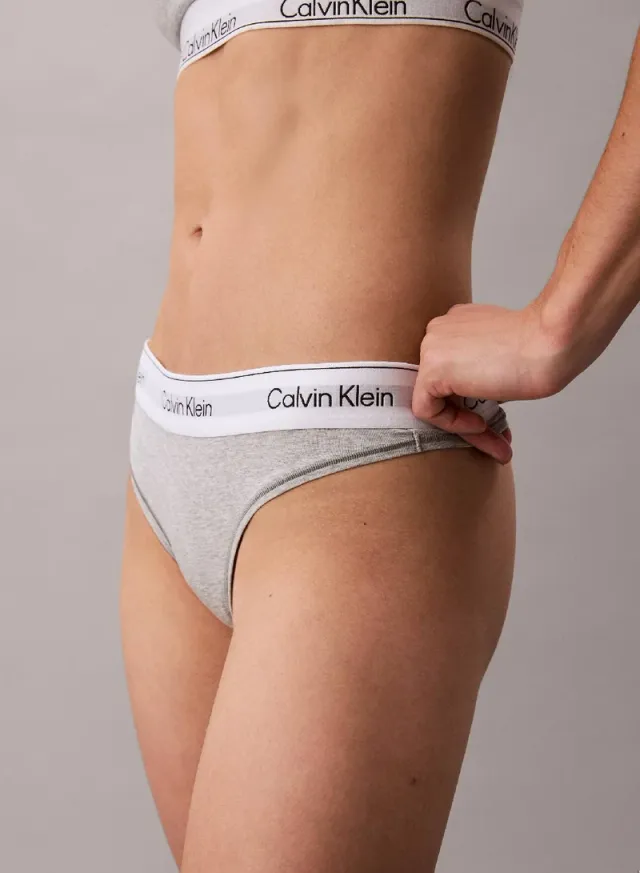 Icon Cotton Modal Thong White – image 4