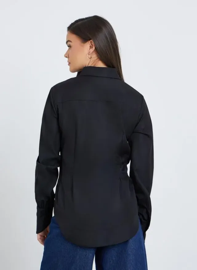 Styli Tailored Waist Spread Collar Shirt – image 4