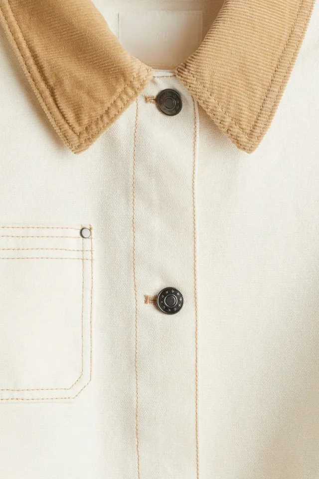 Corduroy Collar Denim Jacket