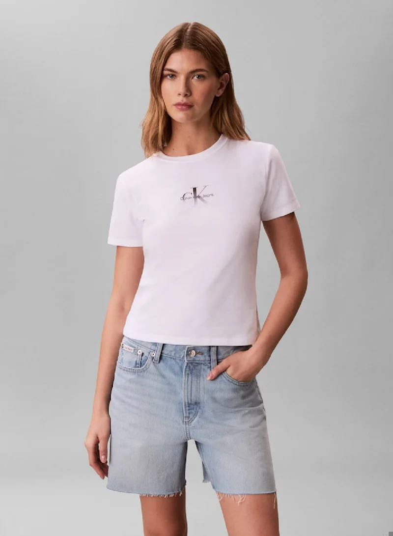 Gradient Monogram Slim T-Shirt White