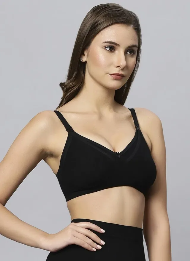 TUMMY Bamboo Cotton Wire-Free Non-Padded Bra with Breast Pads – image 4